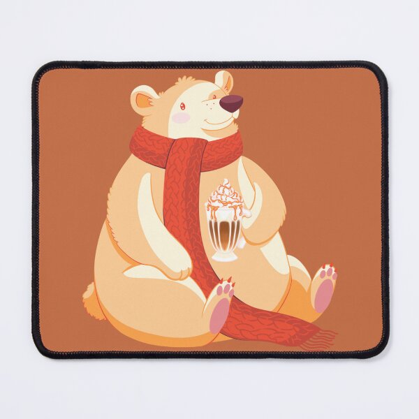 Item preview, Polar bear autumn illustration designed and sold by MariaPencilArt.