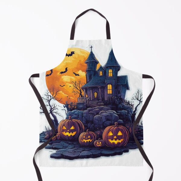 Item preview, Spooky Halloween House with Full Moon and Bats designed and sold by Creet-Design.