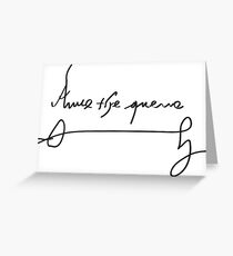 Signature of Anne Boleyn Greeting Card