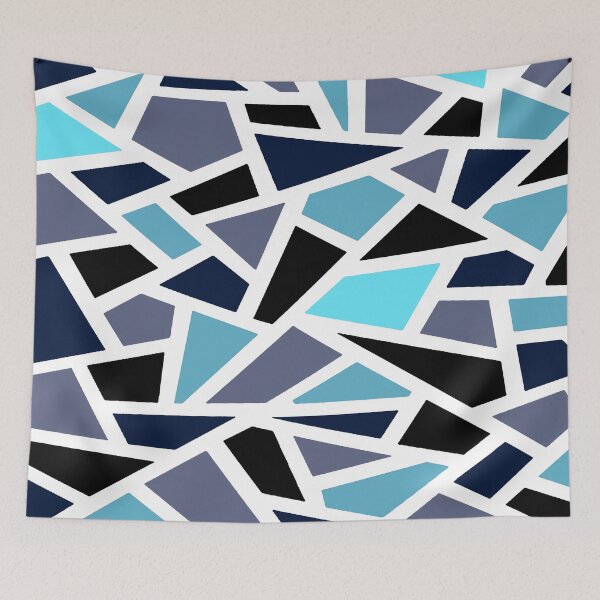 Item preview, Geodesic Abstract Pattern 18 Lilac Blue Black designed and sold by taiche.
