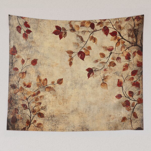Item preview, Autumn Whisper: Delicate Faded Branches with Fall Leaves designed and sold by Octavia Soldani.
