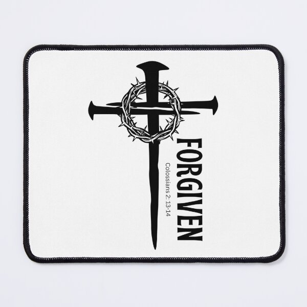 Item preview, Jesus Forgiven Thorn Crown on Cross Nails Bible Verse designed and sold by WanderTravels.