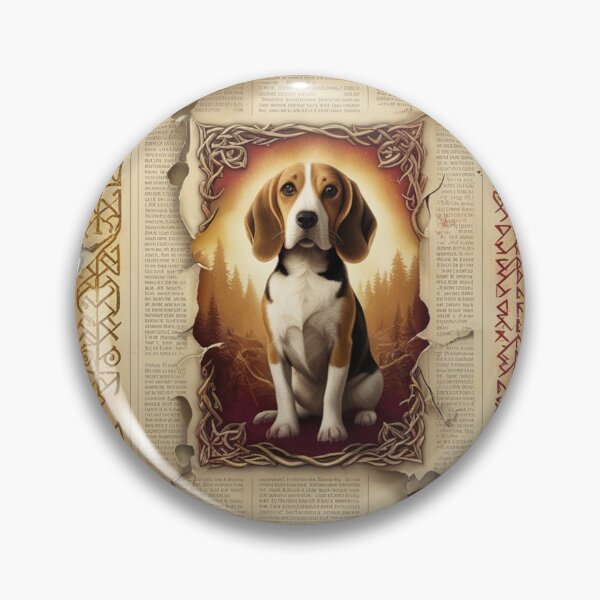 Item preview, Beagle Illustration on Distressed Ancient Paper designed and sold by NeatThingLover.