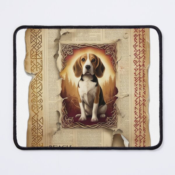 Item preview, Beagle Illustration on Distressed Ancient Paper designed and sold by NeatThingLover.