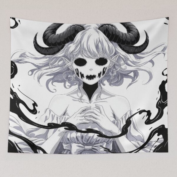 Item preview, Anime Demon Girl Black Smoke: Dark Aesthetic Design designed and sold by GagGear.