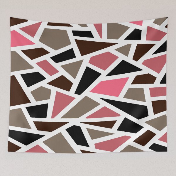Item preview, Geodesic Abstract Pattern 19 Pink Brown Black designed and sold by taiche.