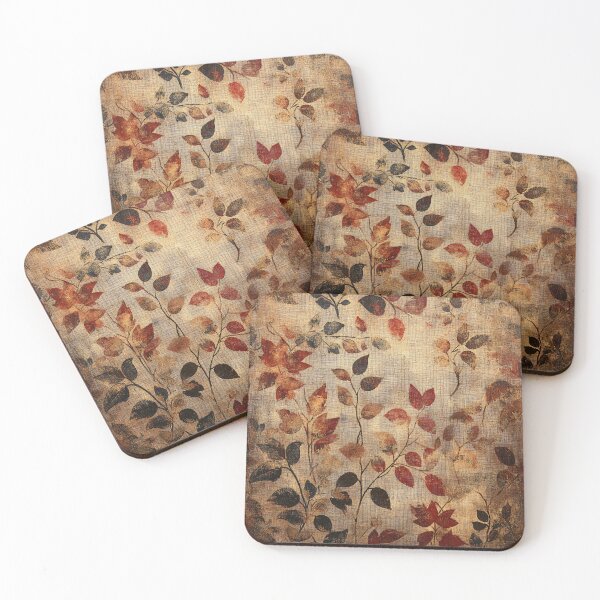 Item preview, Whispering Leaves: Rustic Autumn Foliage on Aged Canvas designed and sold by Octavia Soldani.