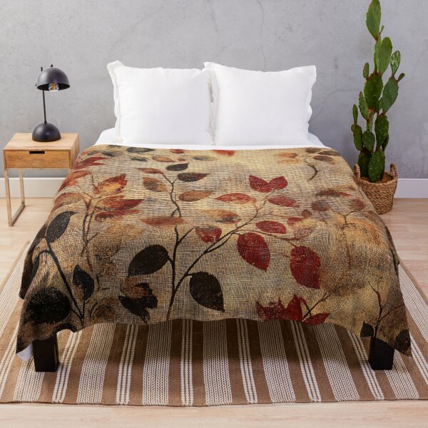 Item preview, Whispering Leaves: Rustic Autumn Foliage on Aged Canvas designed and sold by Octavia Soldani.