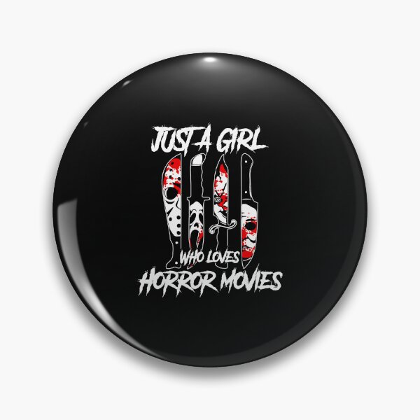 Item preview, Just a Girl Who Loves Horror Movies Characters In Knives  designed and sold by SavannalCronam.