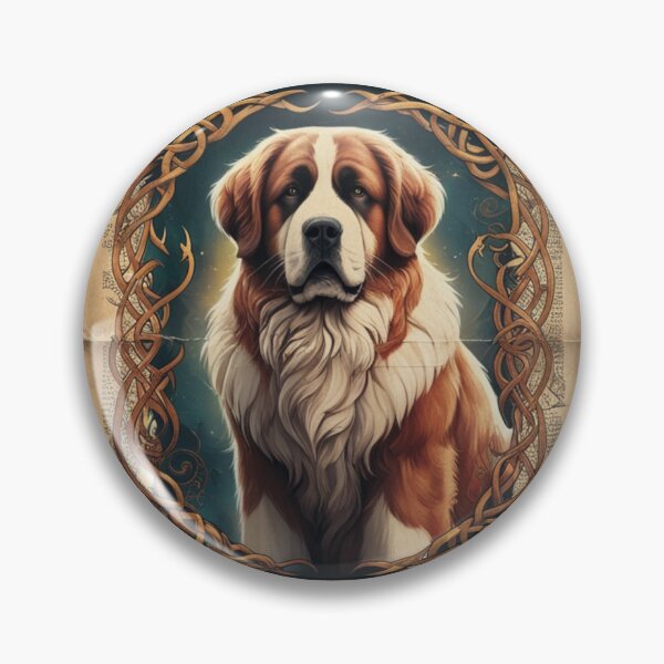 Item preview, Antique St Bernard Illustration on Aged Parchment designed and sold by NeatThingLover.