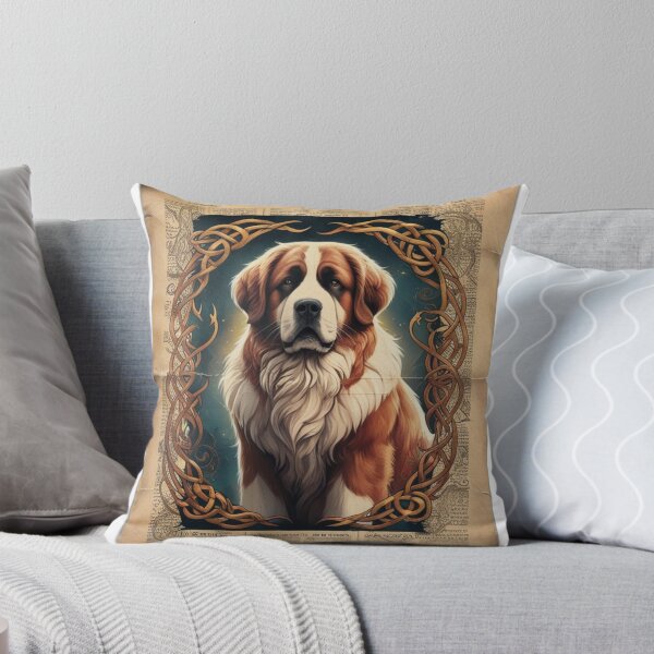 Item preview, Antique St Bernard Illustration on Aged Parchment designed and sold by NeatThingLover.