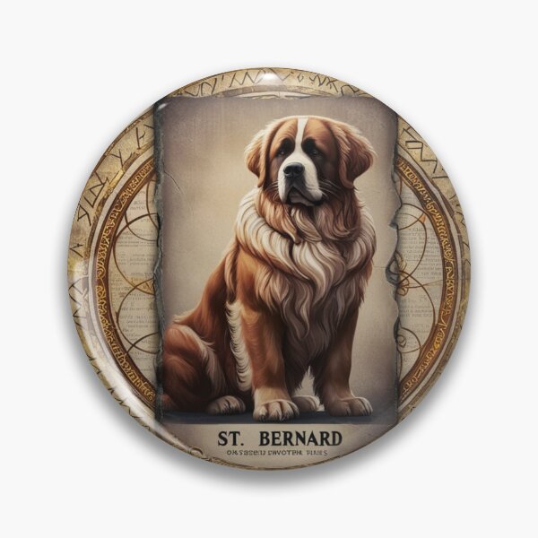 Item preview, Timeless St Bernard Drawing on Faded Manuscript designed and sold by NeatThingLover.