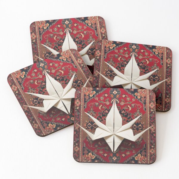 Item preview, Elegant Origami Star on Traditional Rug designed and sold by merve02shop.