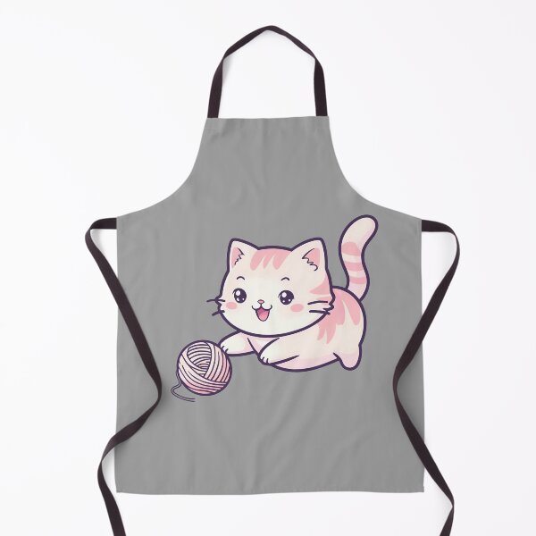 Item preview, Happy Kitten with Yarn Ball | Cute and Playful Cartoon Art designed and sold by UniGift.