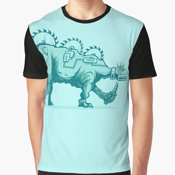 Buzzsaw Stegosaurus Graphic T-Shirt
