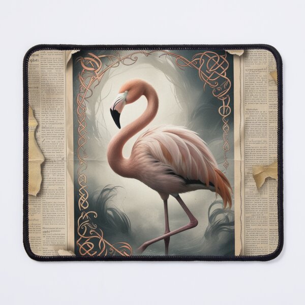 Item preview, Antique Flamingo Illustration on Aged Parchment designed and sold by NeatThingLover.