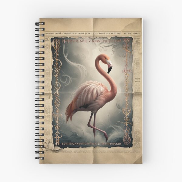 Item preview, Aged Parchment Flamingo Illustration designed and sold by NeatThingLover.