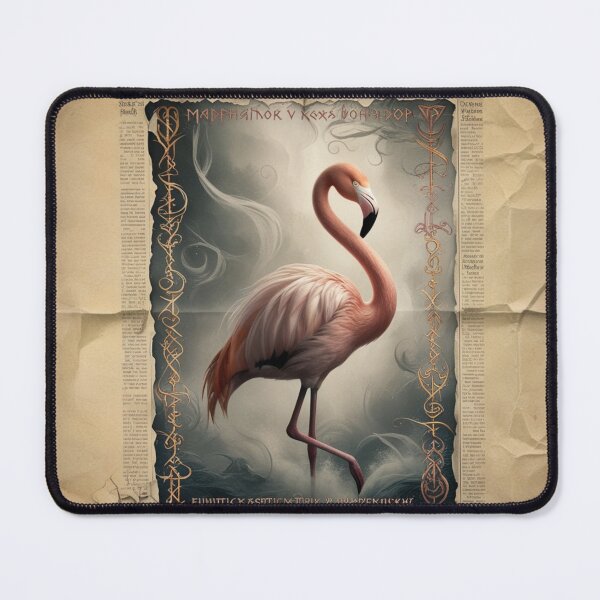 Item preview, Aged Parchment Flamingo Illustration designed and sold by NeatThingLover.