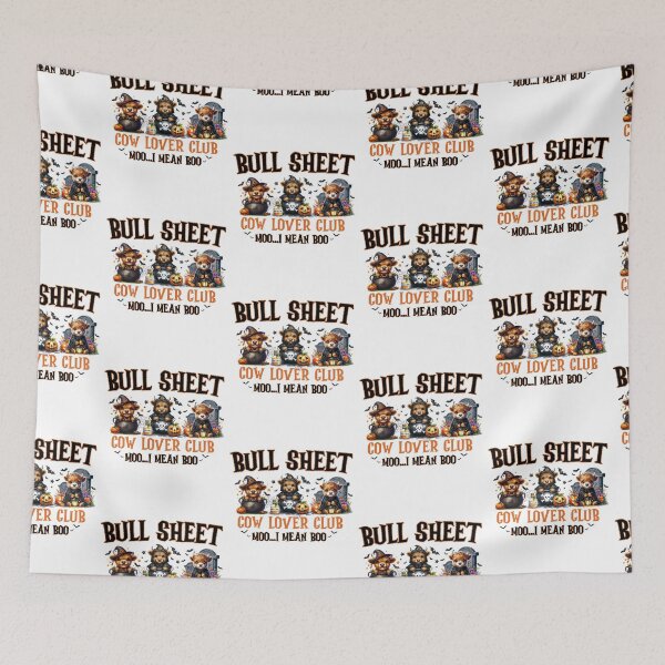 Item preview, Bull Sheet Halloween Highland Cow Lover Club Moo I mean Boo designed and sold by WanderTravels.