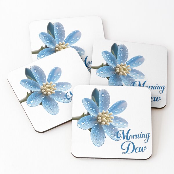 Item preview, Morning Dew “blue flowers” designed and sold by LittleBlueBuds.