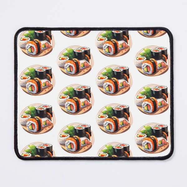 Item preview, Vibrant Sushi Roll Illustration - Mouthwatering Japanese Cuisine Art for Sushi Enthusiasts designed and sold by CrownedCanvas.