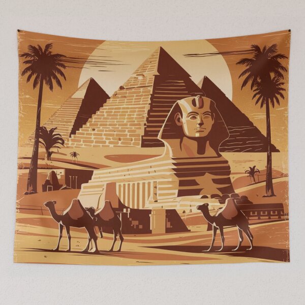 Item preview, Cairo Vintage Travel Poster designed and sold by TravelerRat.