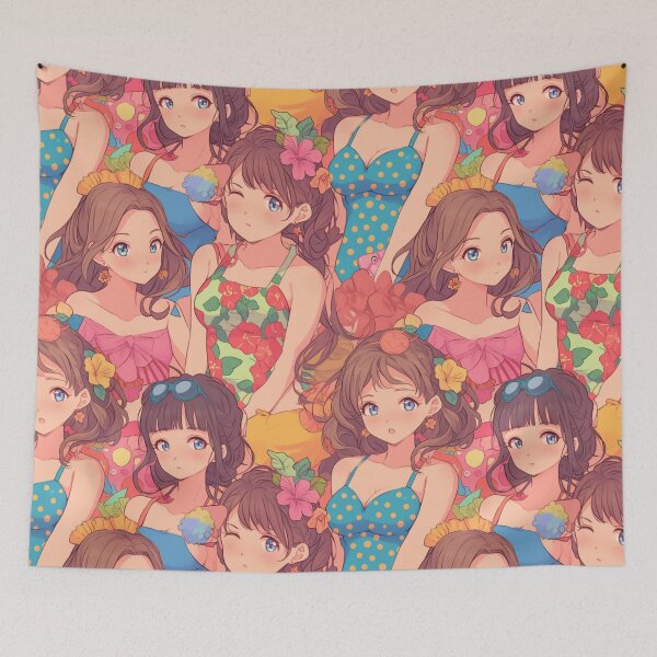 Item preview, Elegant Summer Blossoms - Anime-Inspired Swimwear Pattern designed and sold by KazyWeeb.