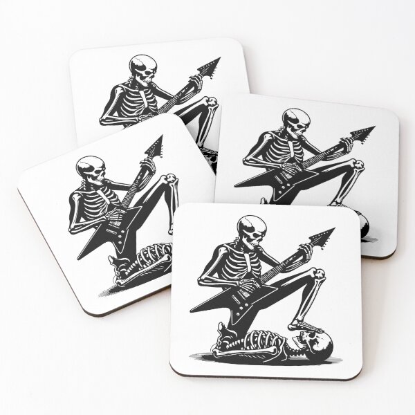 Item preview, Cool Rock Lover, Skeleton Playing Electric Guitar, Halloween 2025 designed and sold by ArtByKatti.