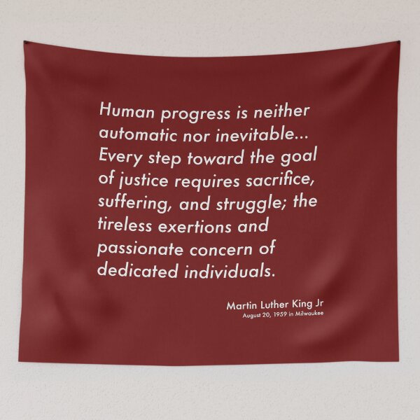 Item preview, Progress - MLK Quote (white text) designed and sold by EmiMills.