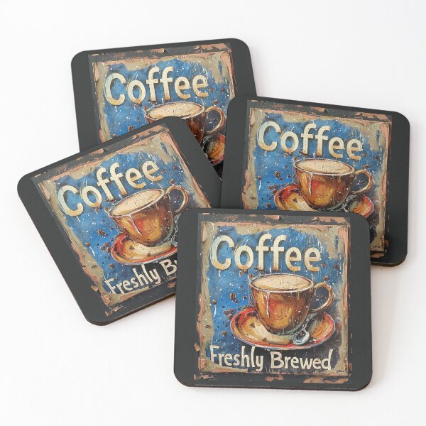 Item preview, A vintage Poster of Coffee Freshly Brewed designed and sold by GoodOldVintage.