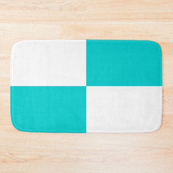 Item preview, Quarters - White and Cyan designed and sold by JustPatterns2.