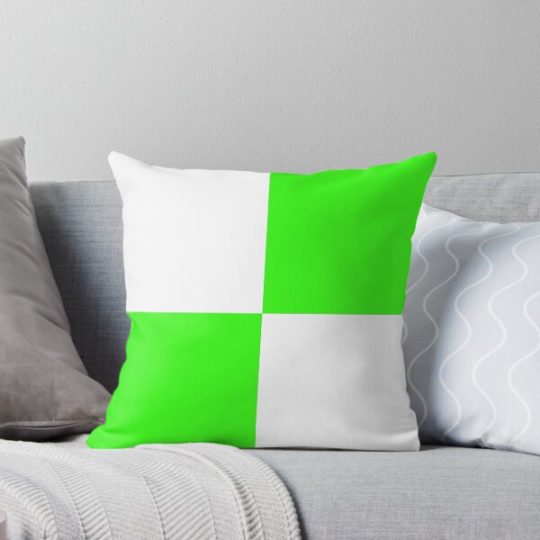 Item preview, Quarters - White and Neon Green designed and sold by JustPatterns2.