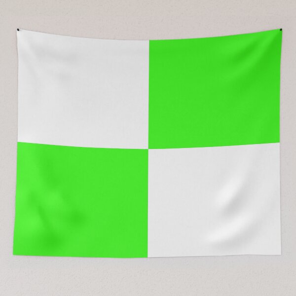 Item preview, Quarters - White and Neon Green designed and sold by JustPatterns2.