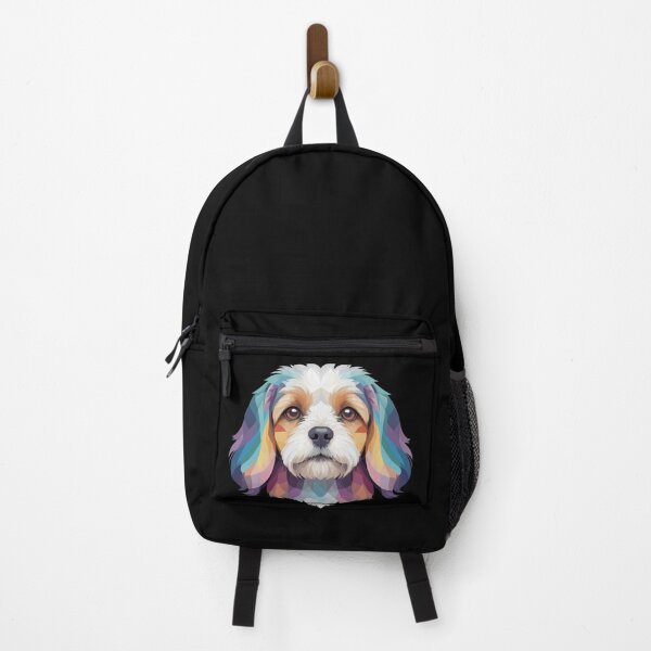 Item preview, Geometric Cavachon Dog Portrait - Multicolored Fur designed and sold by TurtleDojo.