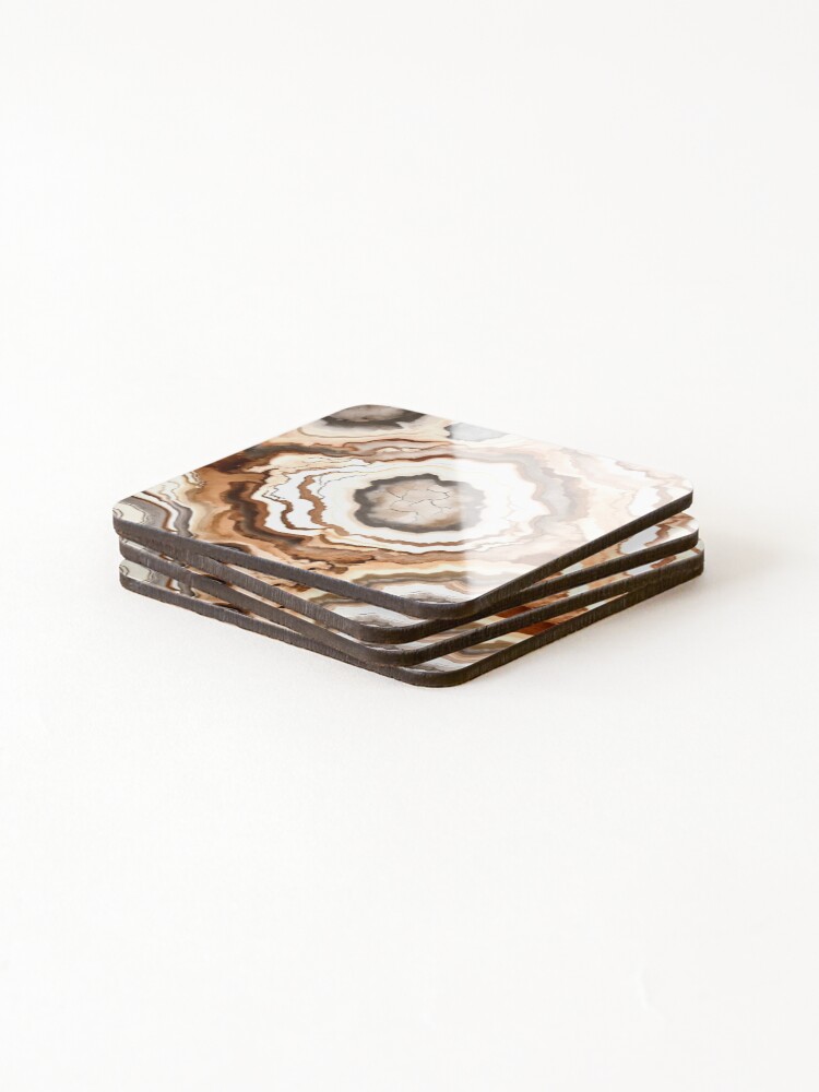 Thumbnail 4 of 5, Coasters (Set of 4), Rustic Earth Geode Pattern designed and sold by BirdsnStuff.