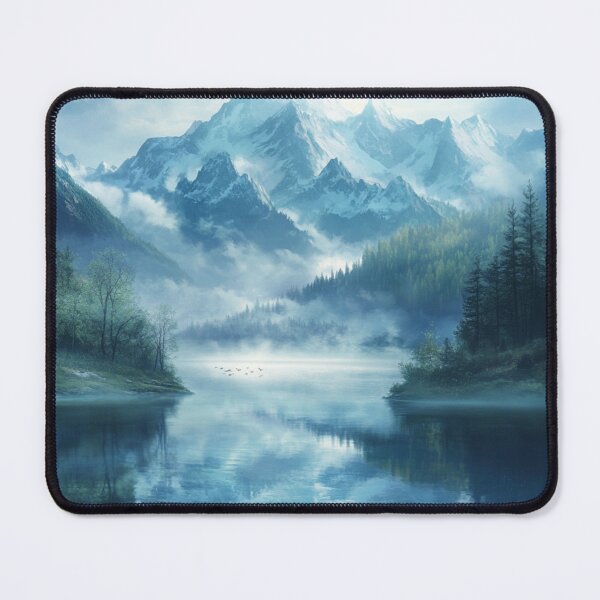 Item preview, Misty Mountains Landscape designed and sold by NicolasGlowArt.