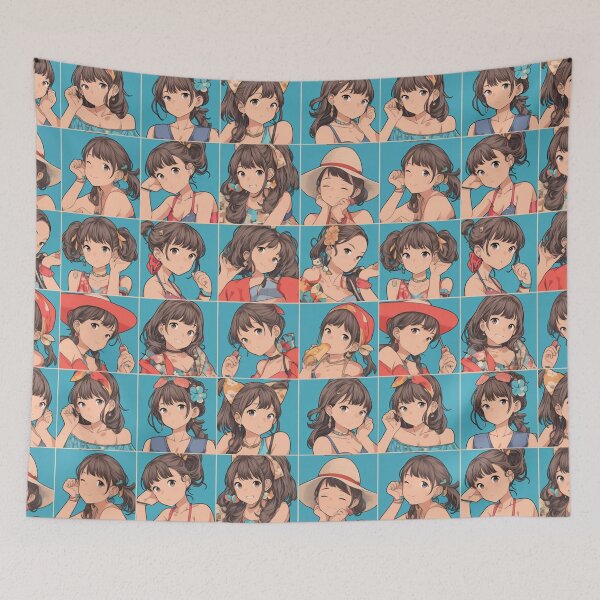 Item preview, Kawaii Summer Vibes Anime Collage designed and sold by KazyWeeb.