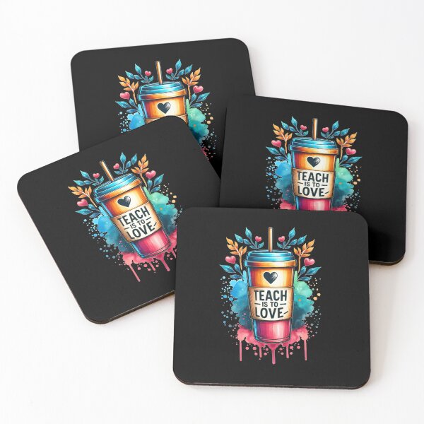 Item preview, "Teach Is to Love – Cappuccino Design for Educators" designed and sold by artedigital99.