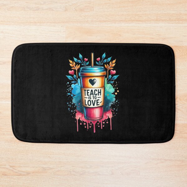 Item preview, "Teach Is to Love – Cappuccino Design for Educators" designed and sold by artedigital99.
