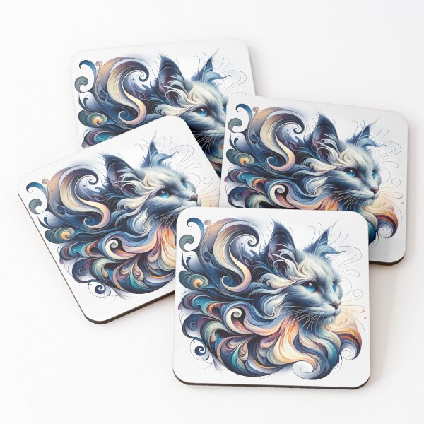 Item preview, Nebelung Cat - Whisper of the Wind designed and sold by LegademaArt.