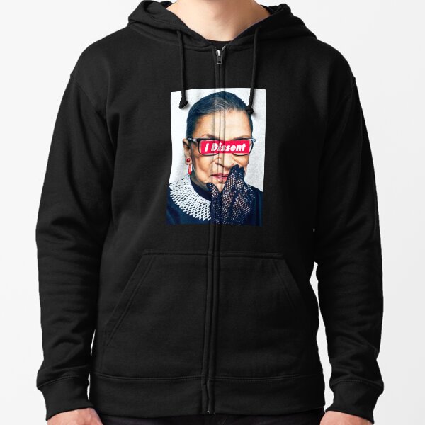 Notorious RBG - I Dissent Zipped Hoodie