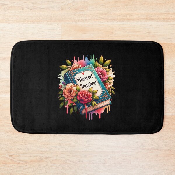 Item preview, "Blessed Teacher – Floral Book Design for Educators" designed and sold by artedigital99.