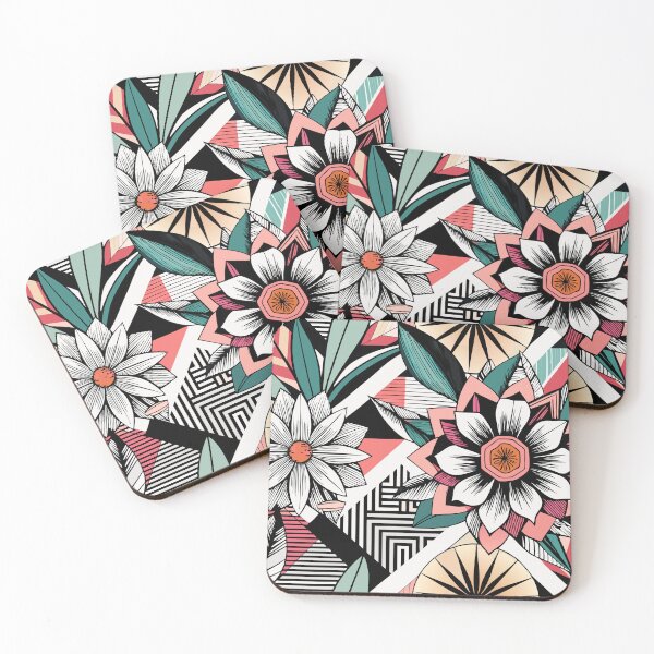 Item preview, Vibrant Floral Patterns With Geometric Shapes And Engaging Colors  designed and sold by Rostislav Bouda.
