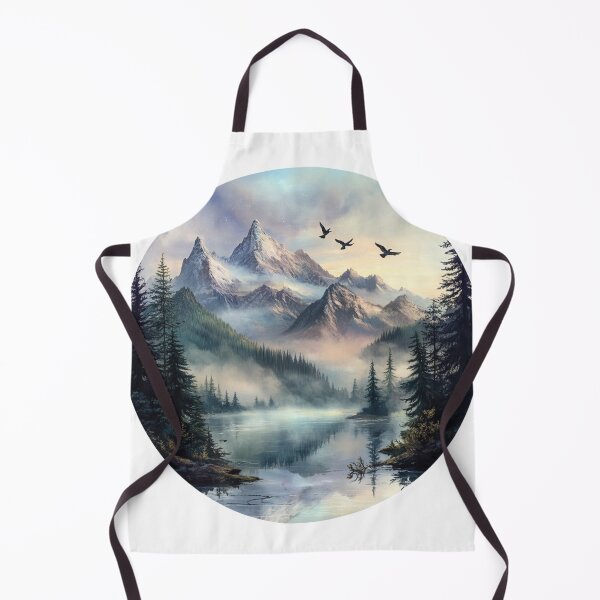 Item preview, Bird and Mountains Landscape designed and sold by NicolasGlowArt.