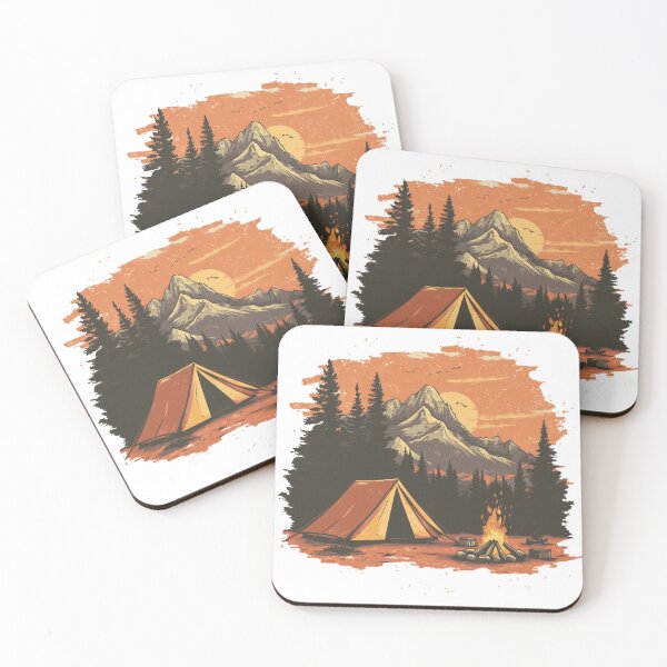 Item preview, Campfire Mountains Outdoor designed and sold by NicolasGlowArt.