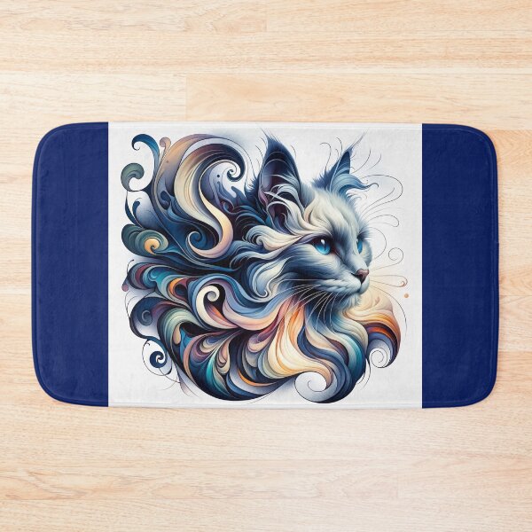Item preview, Nebelung Cat - Whisper of the Wind designed and sold by LegademaArt.