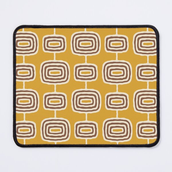 Item preview, Atomic Rings Abstract Pattern Brown & Yellow designed and sold by tonymagnerart.