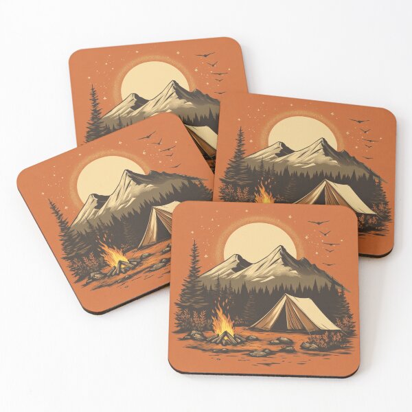 Item preview, Camping Outdoor Mountains designed and sold by NicolasGlowArt.