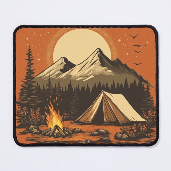 Item preview, Camping Outdoor Mountains designed and sold by NicolasGlowArt.