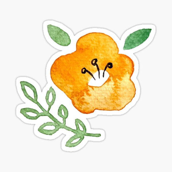 Item preview, No Sun No Flowers Orange Daisy Inspired Botanical designed and sold by prangsukhopala.